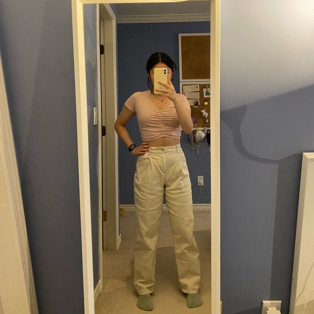 Oak and Fort pleated pants (beige) - Picture 1 of 7